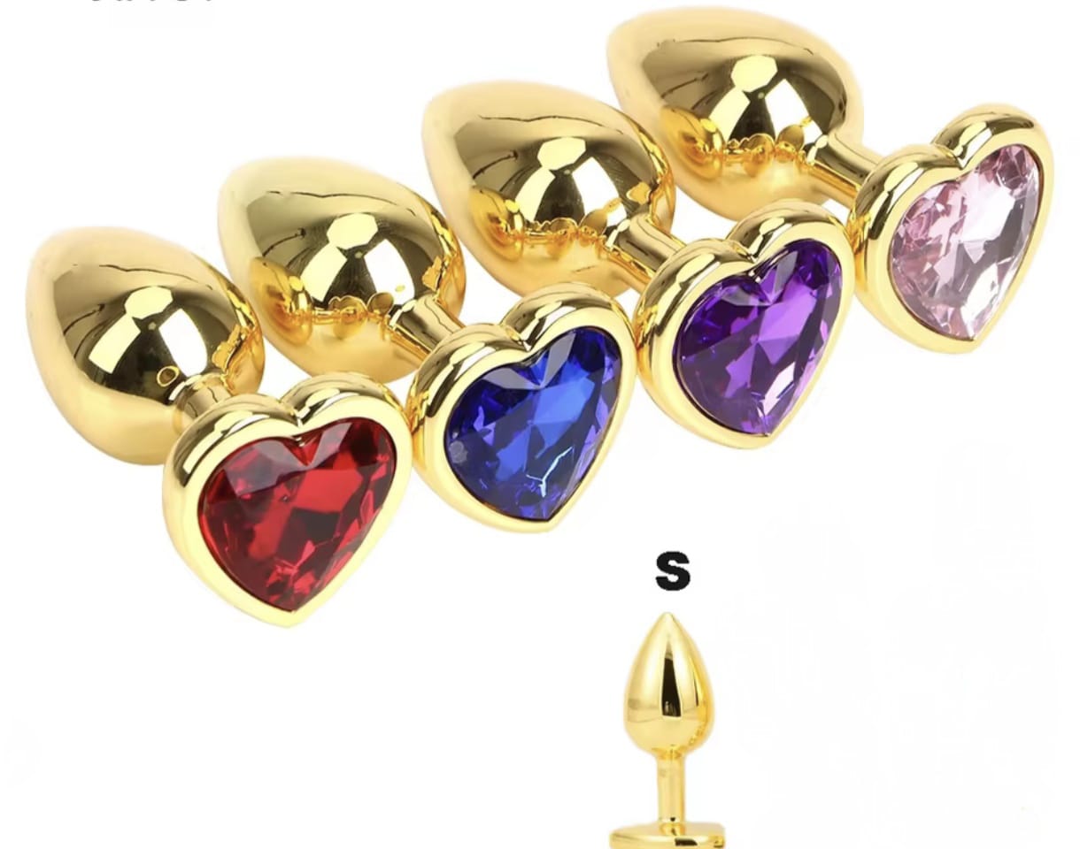 PLUG DORADO CORAZON TALLA S